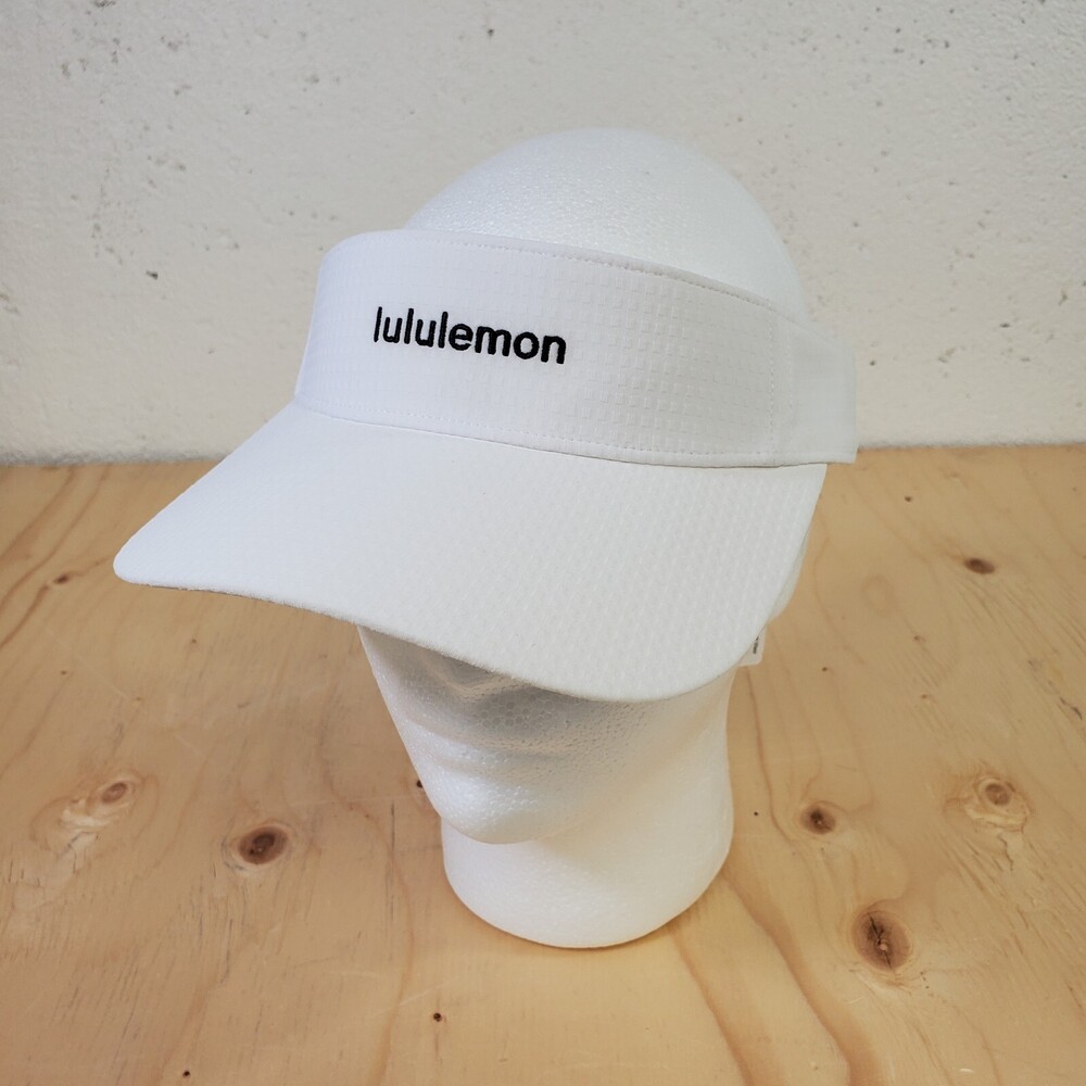 Lululemon Removable Sweatband All Sport Visor Adjustable Size L/XL White LU9BB5S